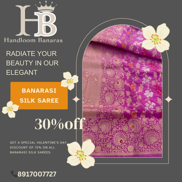 Pure Katan Handloom Silk Saree Handwoven with Mina work