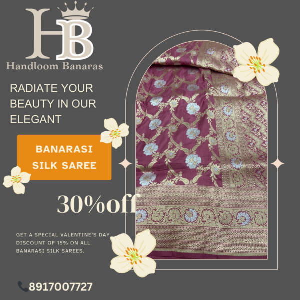 Pure Katan Handloom Silk Saree Handwoven with Mina work