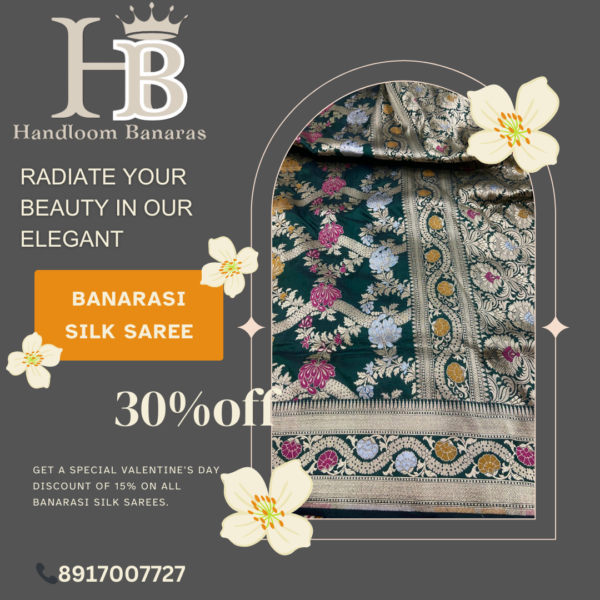 Pure Katan Handloom Silk Saree Handwoven with Mina work