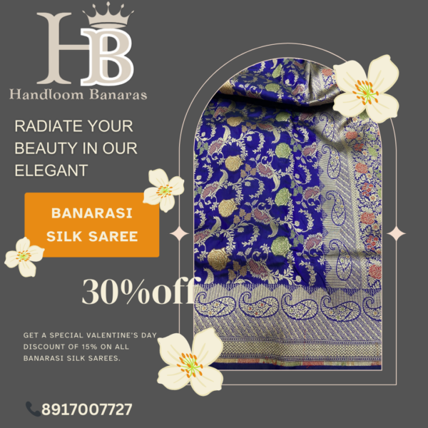 Pure Katan Handloom Silk Saree Handwoven with Mina work