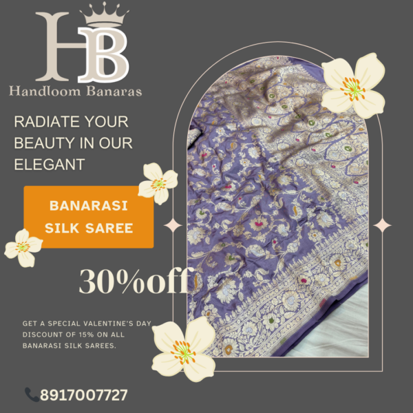 Pure Katan Handloom Silk Saree Handwoven with Mina Work