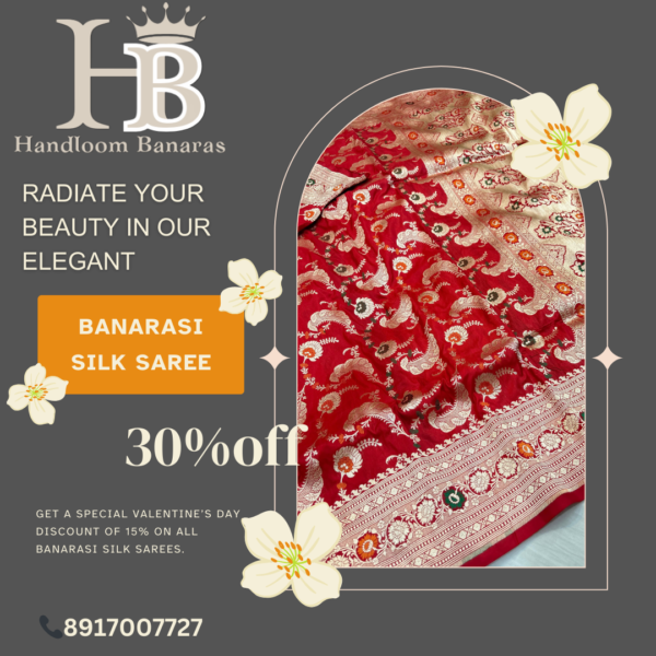 Pure Katan Handloom Silk Saree Handwoven with Mina Work